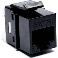 Excel Cat6A UTP Unscreened Keystone Jack IDC Punch Down Black